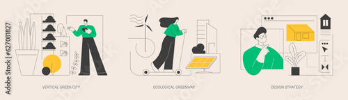 Environmental urban solutions abstract concept vector illustrations.