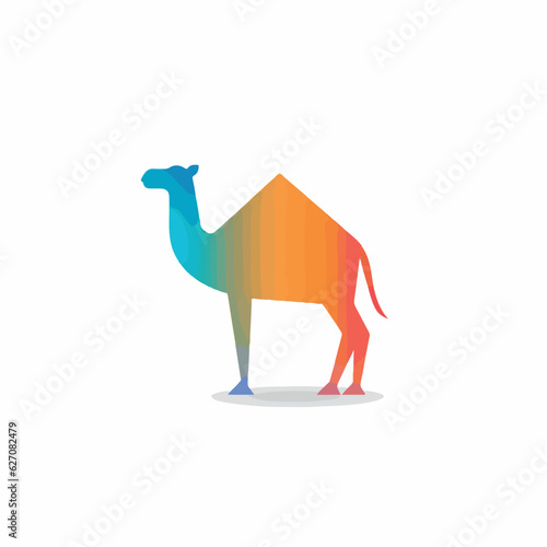 Camal in cartoon, doodle style. 2d cut illustration in icon, logo style. 