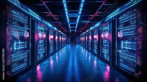 Computer technology server room datacenter