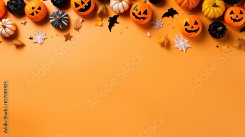 halloween pumpkin background with copyspace
