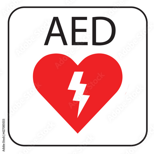 AED,automated external defibrillator flat vector icon