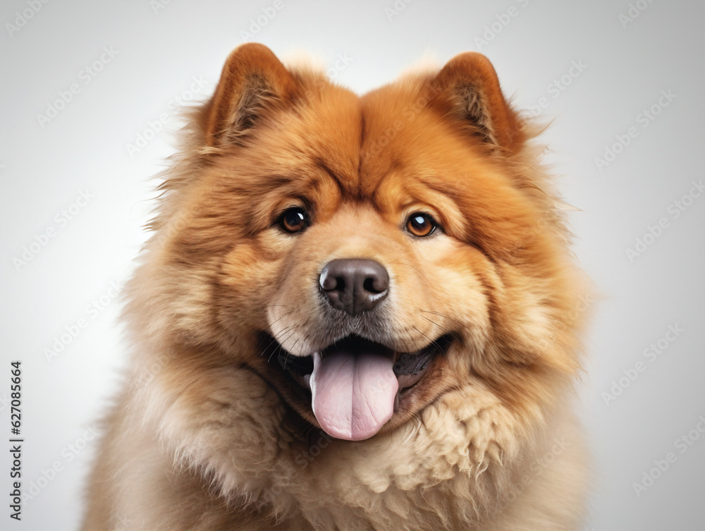 Chow Chow in a studio on white background