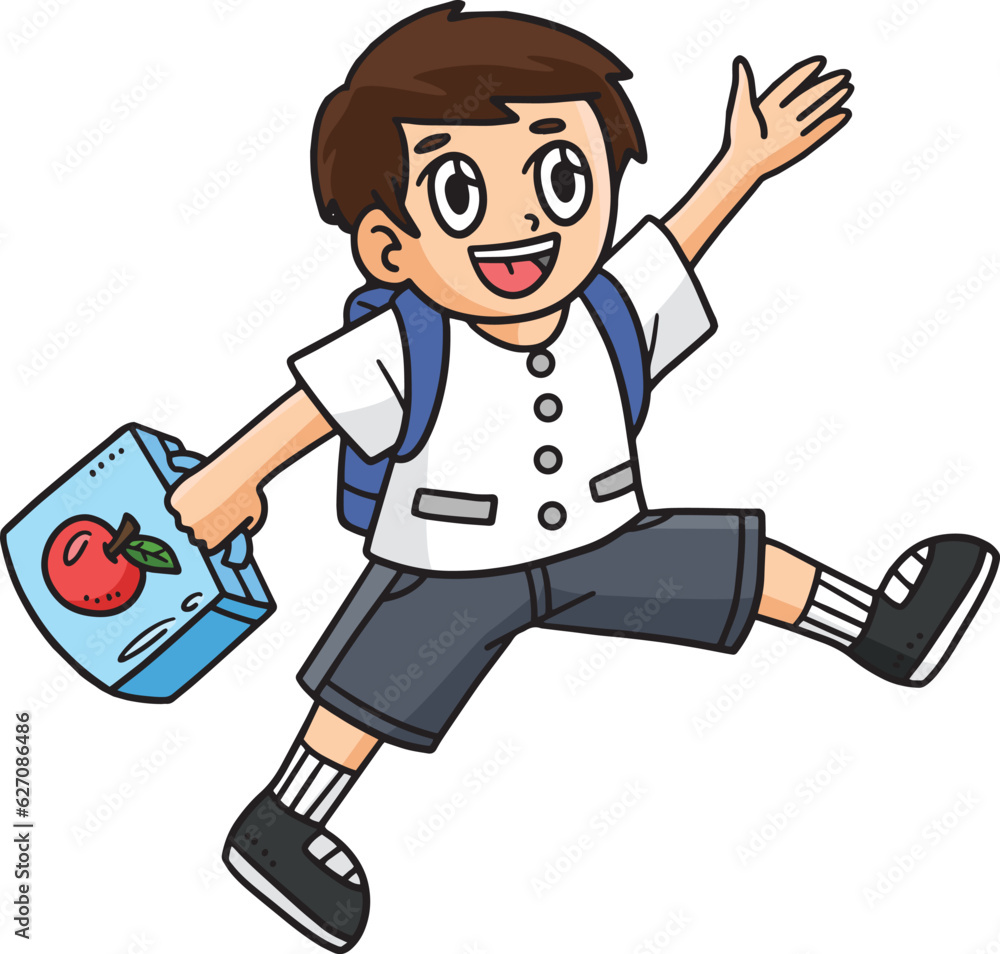 Back To School Happy Student Cartoon Clipart Back To School Happy Student Cartoon Clipart