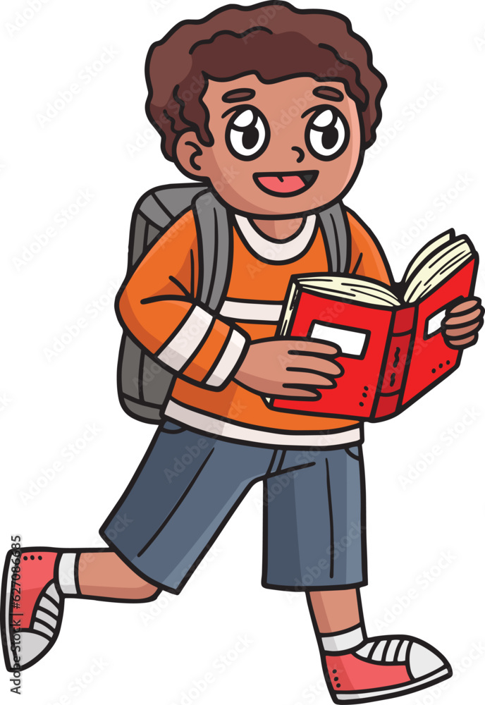 Child Reading Book Cartoon Colored Clipart Child Reading Book Cartoon Colored Clipart