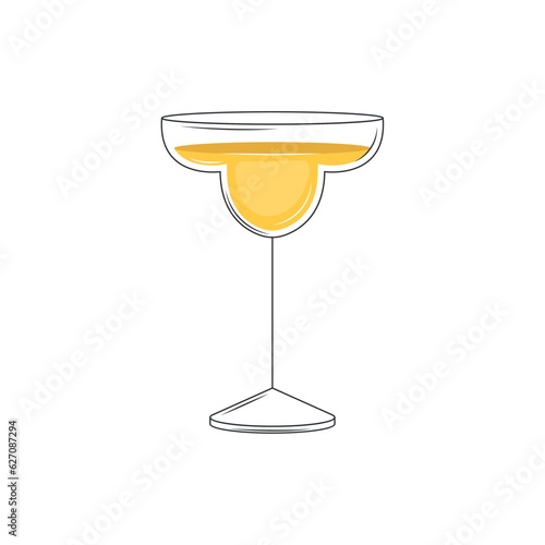 Isolated colored cocktail glass icon Vector illustration