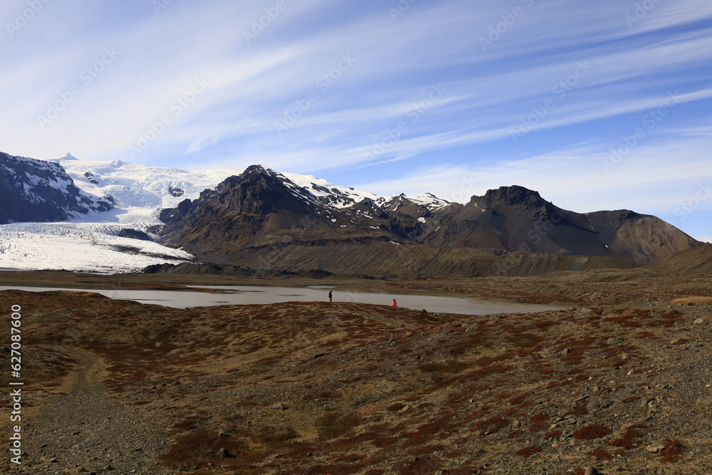 View on a mountain in the Skaftafell National Park was a national park, situated between Kirkjubæjarklaustur and Höfn in the south of Iceland View on a mountain in the Skaftafell National Park was a national park, situated between Kirkjubæjarklaustur and Höfn in the south of Iceland