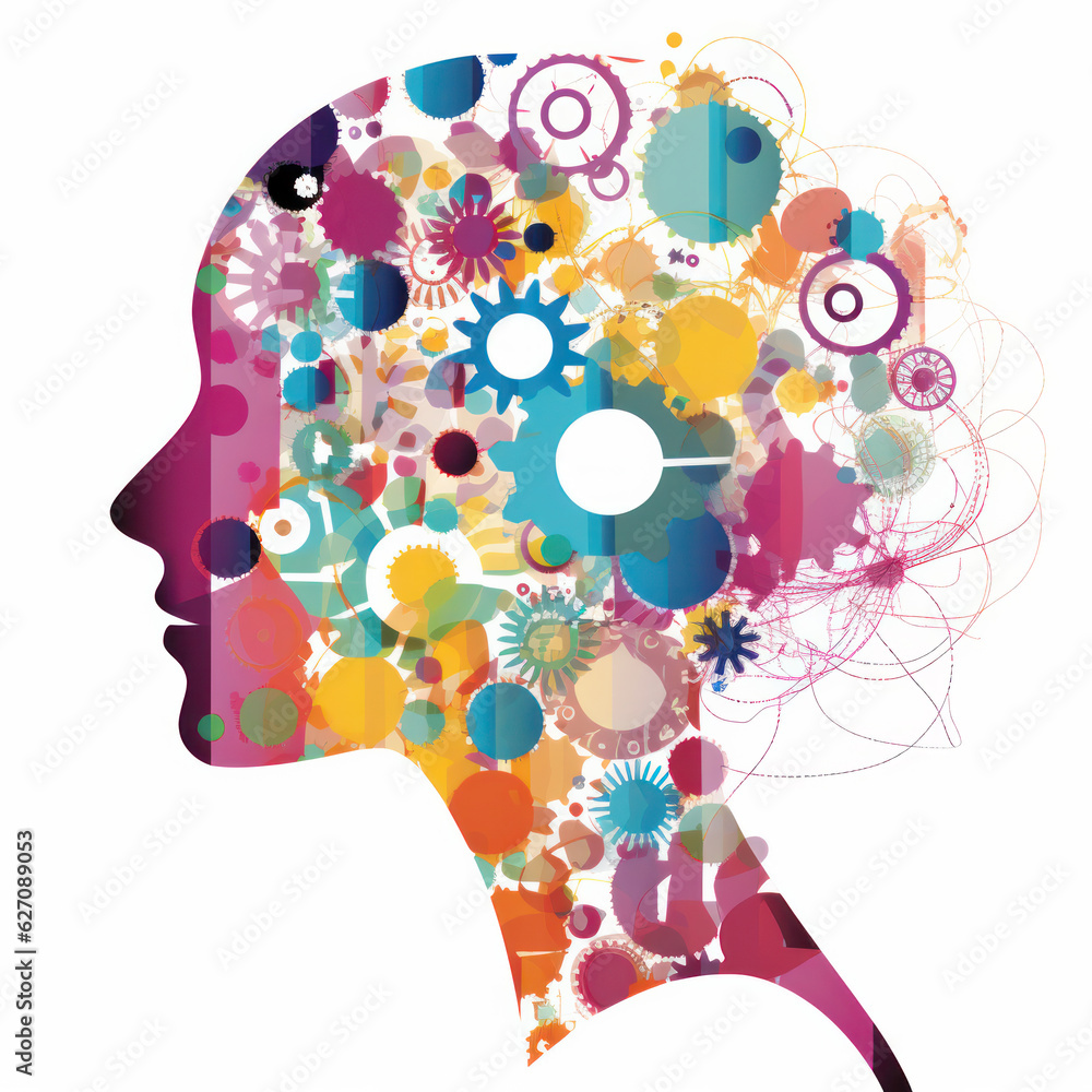montage of human head