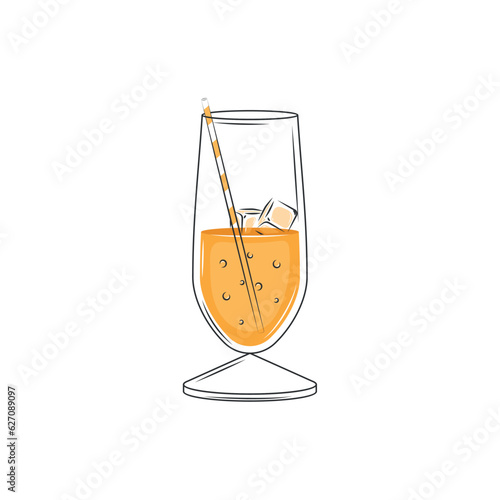 Isolated colored cocktail glass icon Vector illustration