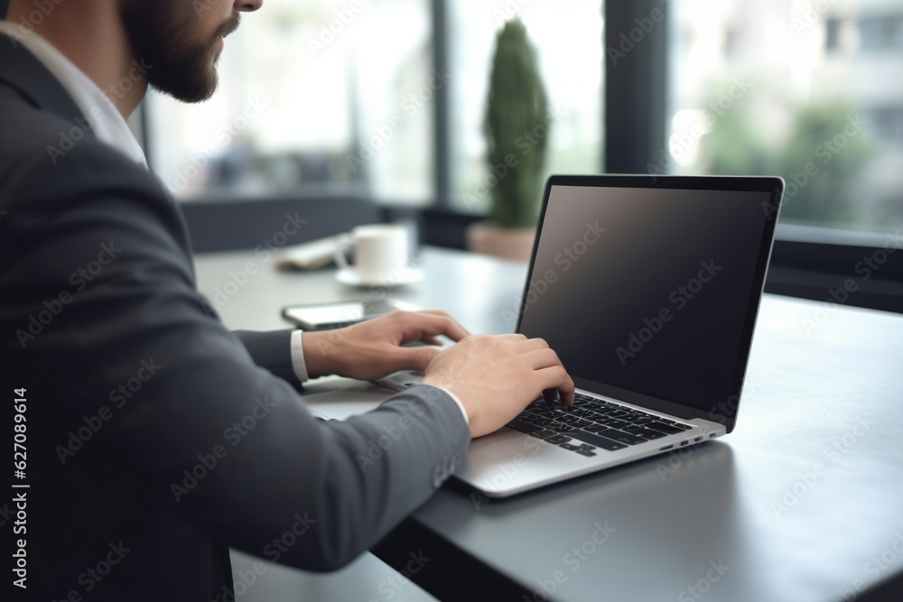 Mockup blank screen laptop computer for advertising Mockup blank screen laptop computer for advertising
