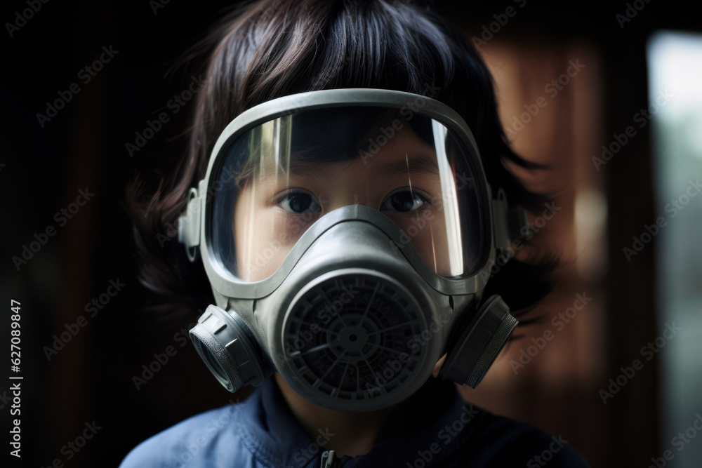 a boy watching out with mask a boy watching out with mask