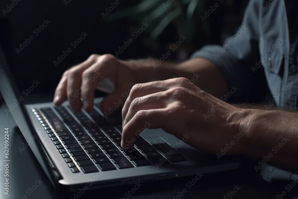 Man hands typing on desktop computer keyboard Man hands typing on desktop computer keyboard