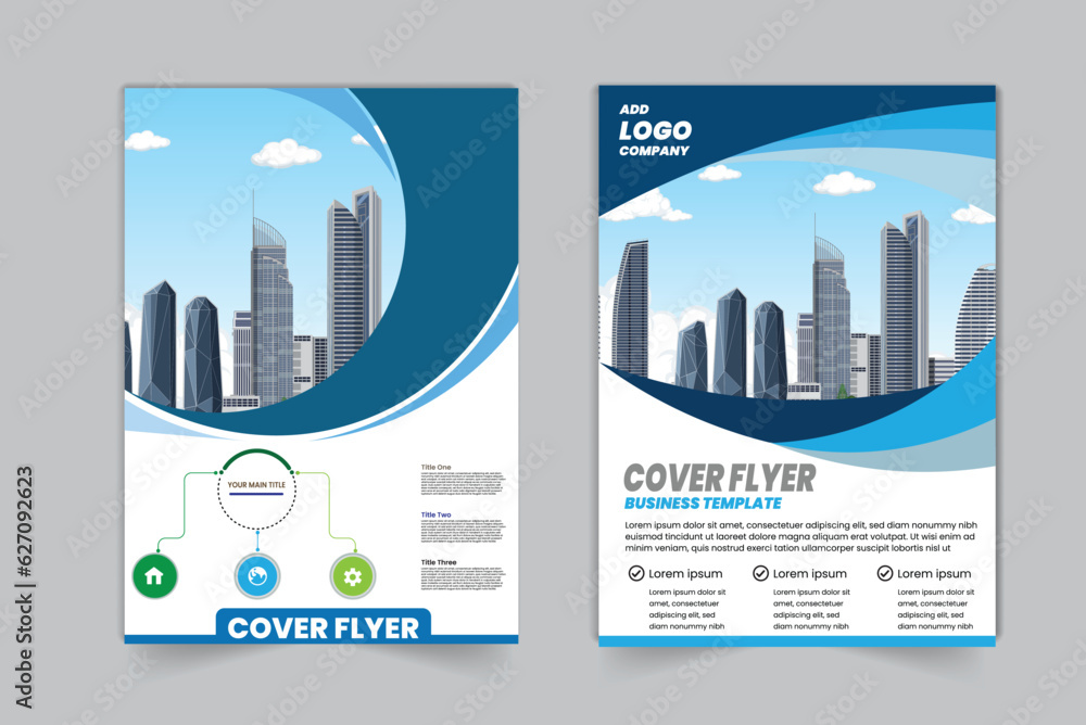 Annual report brochure flyer design template, Leaflet presentation abstract flat background, book cover templates, layout in A4 size. stock illustration Annual report brochure flyer design template, Leaflet presentation abstract flat background, book cover templates, layout in A4 size. stock illustration