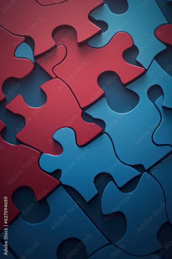 Fototapeta premium puzzles concept of mental health