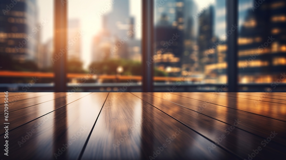 Empty office open space interior. Business conference company background Generative ai Empty office open space interior. Business conference company background Generative ai