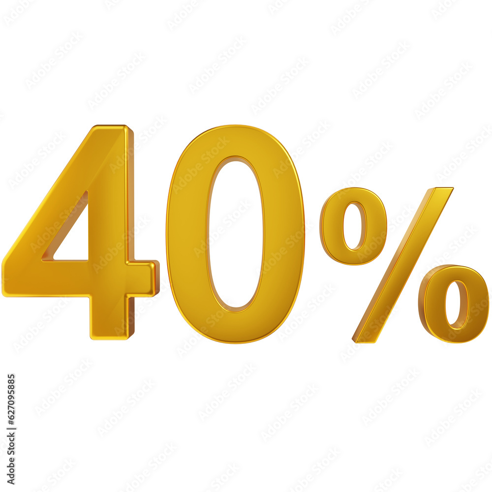3D 40 percent illustration
