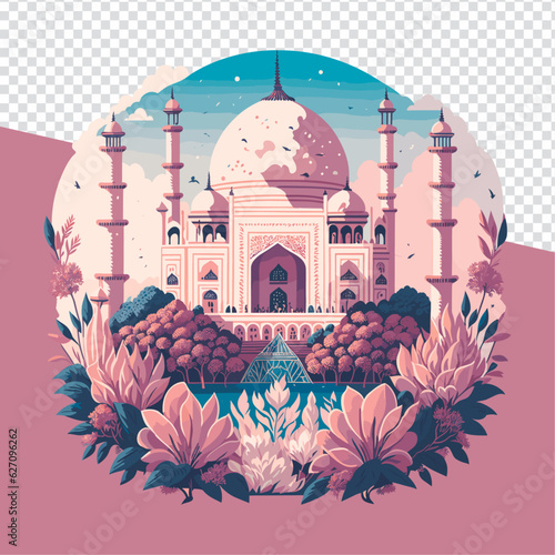 Discover the Majestic Taj Mahal: Versatile Vector Illustrations for Stickers, Logos, Tees & More