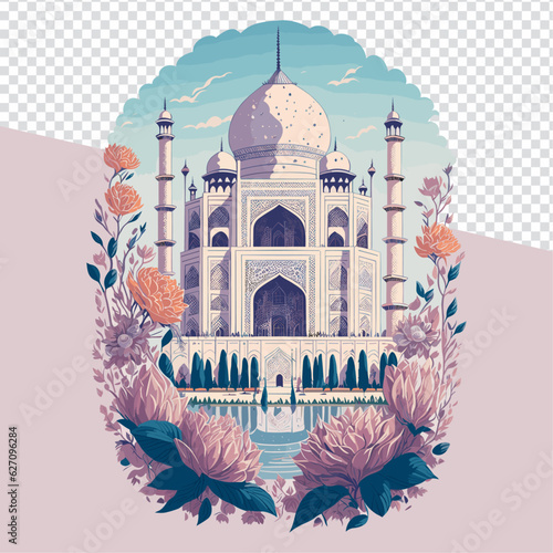 Taj Mahal Extravaganza: Vector Illustrations for Endless Stickers, Logos, T-Shirt Prints & Templates