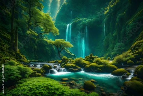 waterfall in the jungle © Zeeshan Qazi