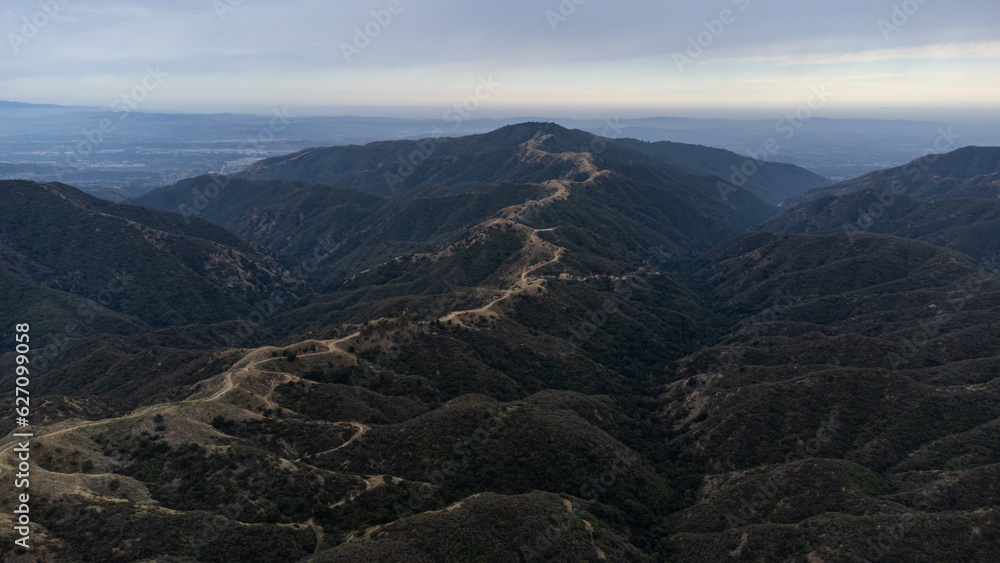 San Gabriel Mountains and Inland Empire from Glendora Ridge, Angeles National Forest 