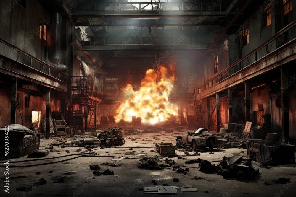 Explosive Studio Set - Explosive Background Props