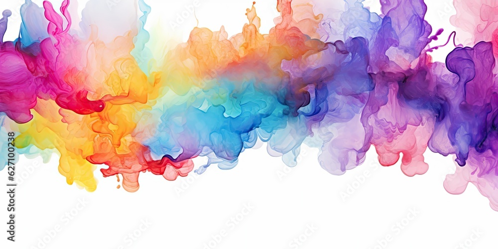 Watercolor Splashes  Whimsical Watercolor Splashes - A Riot of Colors Unleashed - Embrace the Joyful Expression in Every Brushstroke  Generative AI Digital Illustration