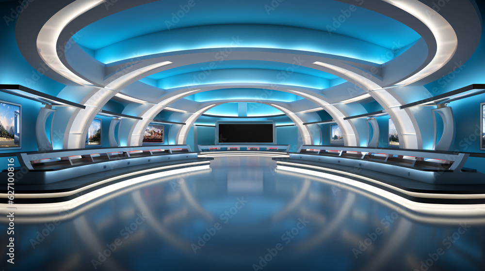 Tv Studio. Backdrop for TV shows .TV on wall. News studio. The perfect backdrop for any green screen or chroma key video or photo production. Tv Studio. Backdrop for TV shows .TV on wall. News studio. The perfect backdrop for any green screen or chroma key video or photo production.