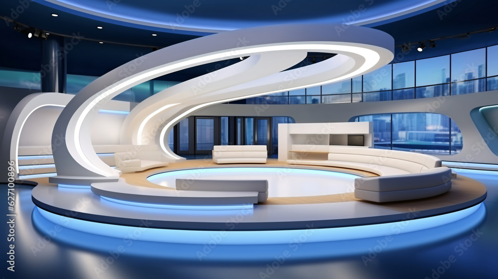 Tv Studio. Backdrop for TV shows .TV on wall. News studio. The perfect backdrop for any green screen or chroma key video or photo production. Tv Studio. Backdrop for TV shows .TV on wall. News studio. The perfect backdrop for any green screen or chroma key video or photo production.