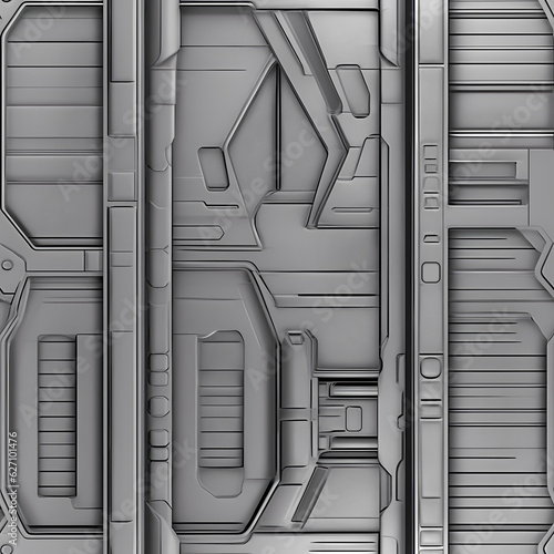 Metallic spaceship 3d hull seamless game art texture