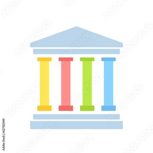 Four pillars diagram. Clipart image isolated on white background