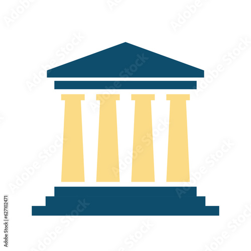 Four pillars diagram. Clipart image isolated on white background