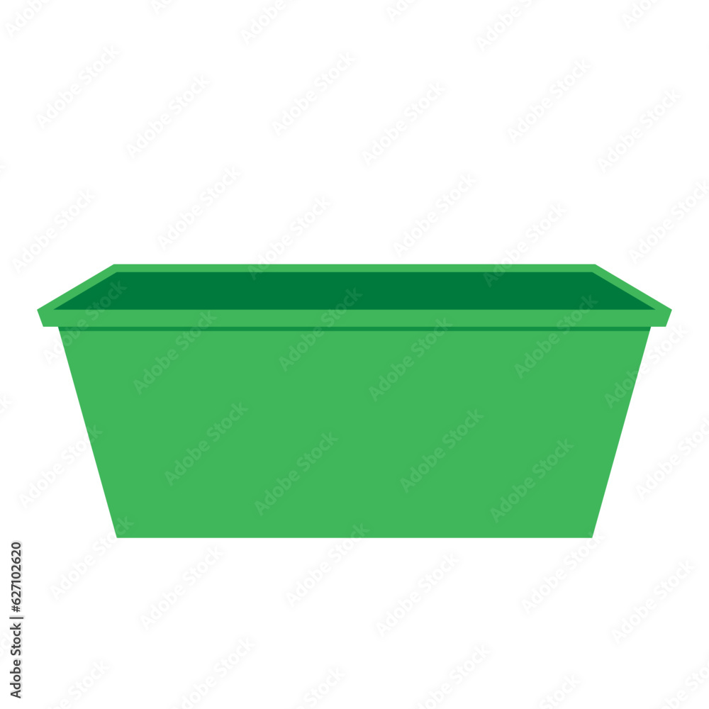 Empty skip bin icon. Clipart image isolated on white background Empty skip bin icon. Clipart image isolated on white background
