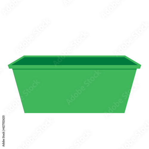 Empty skip bin icon. Clipart image isolated on white background