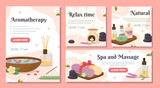 Spa and aromatherapy banners vector set