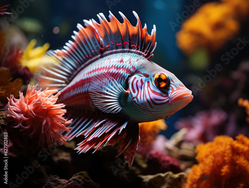 Colorful fish on ocean reef created with Generative AI © Jakub