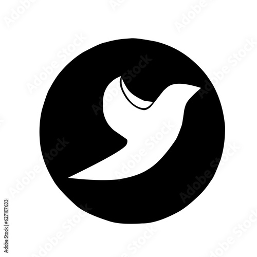 Bird logo in circle