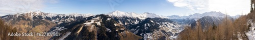 Panorama Blick über das Raurisertal in den Alpen