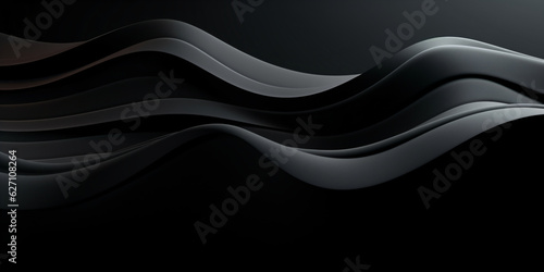 Abstrakter Hintergrund mit Wellen schwarz - mit KI erstellt © Marc Kunze