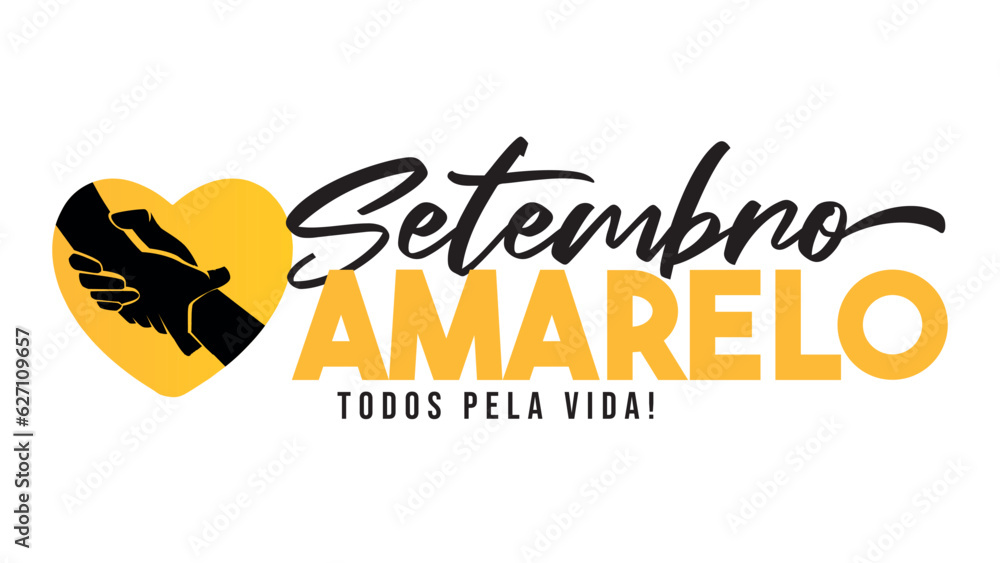 Vetor de SETEMBRO AMARELO, CAMPANHA SETEMBRO AMARELO, PREVENÇAO DO ...