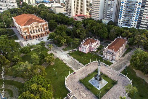 IMAGEM AÉREA DO THEATRO DA PAZ EM BELÉM DO PARÁ