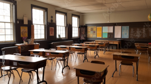 Empty Classroom Before School