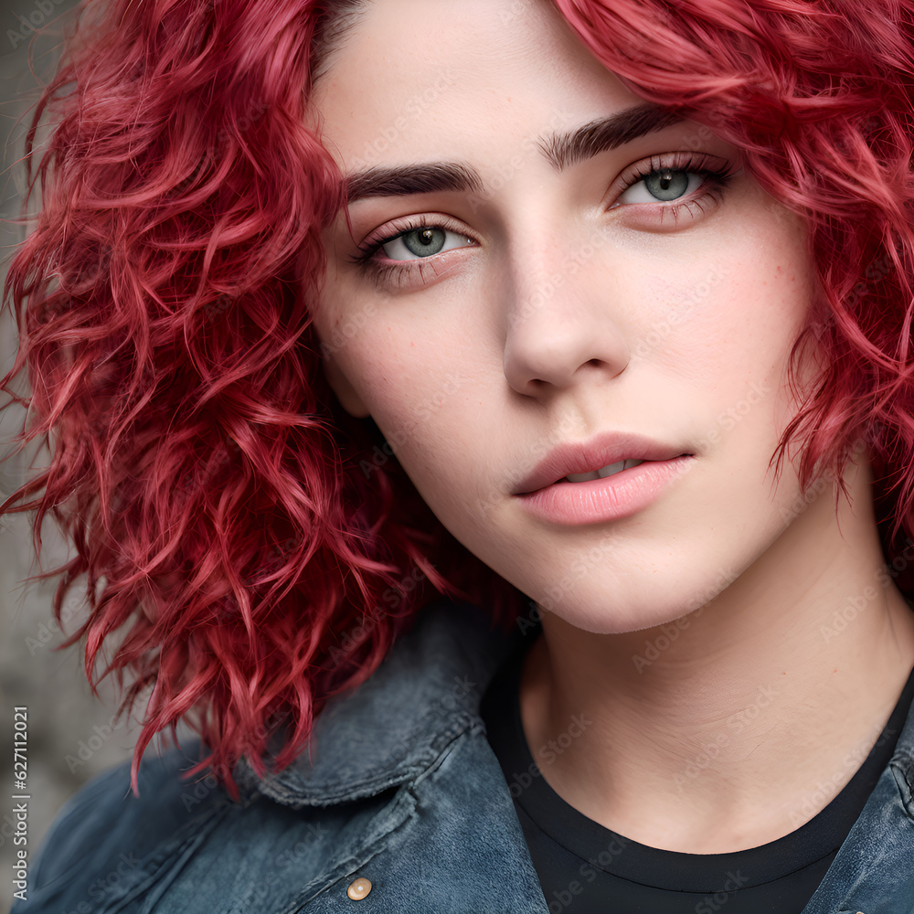 Fototapeta premium Teen model with red hair