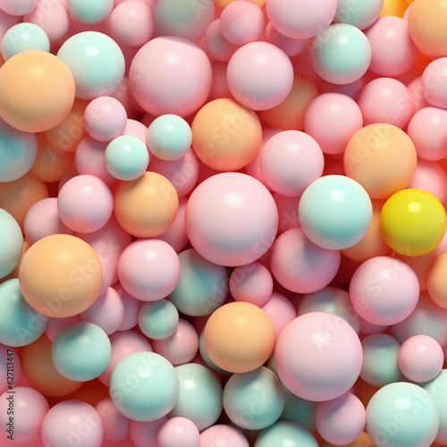 balls seamless pattern pastel color 
