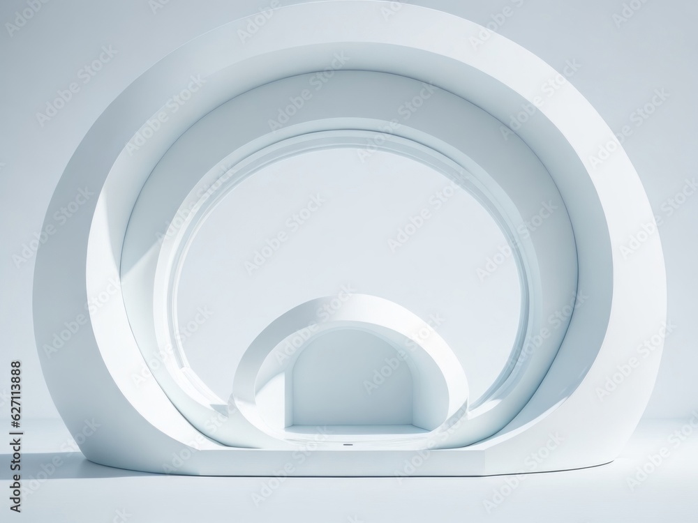 Obraz premium White Architecture Circular Background