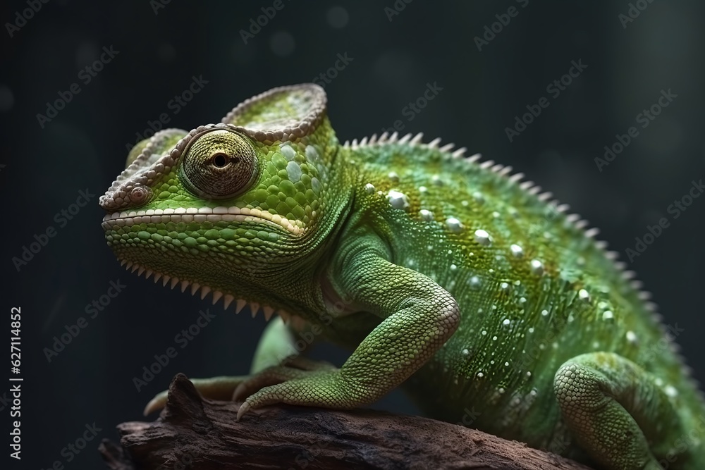 Green chameleon. Generative AI Green chameleon. Generative AI