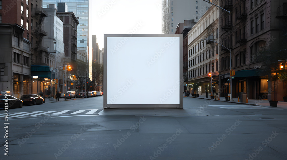 Large blank frame in the centre of a city Large blank frame in the centre of a city