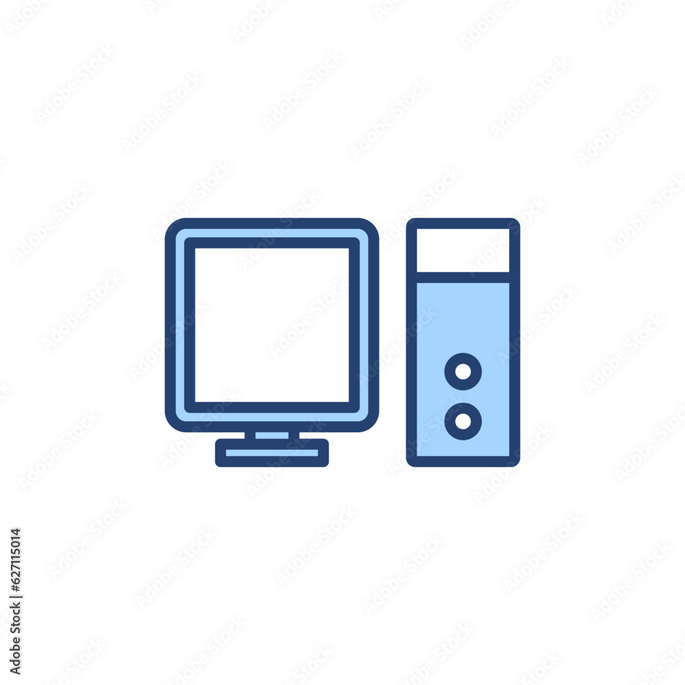 Computer icon vector. computer monitor sign and symbol Computer icon vector. computer monitor sign and symbol