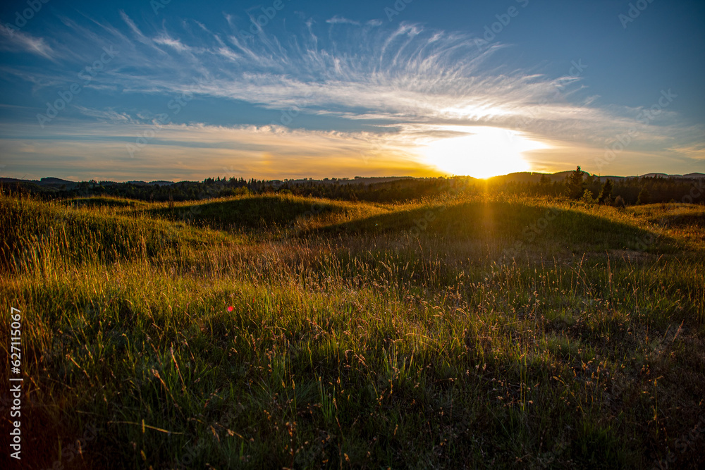 Mima Mounds at sunset Olympia, WA
