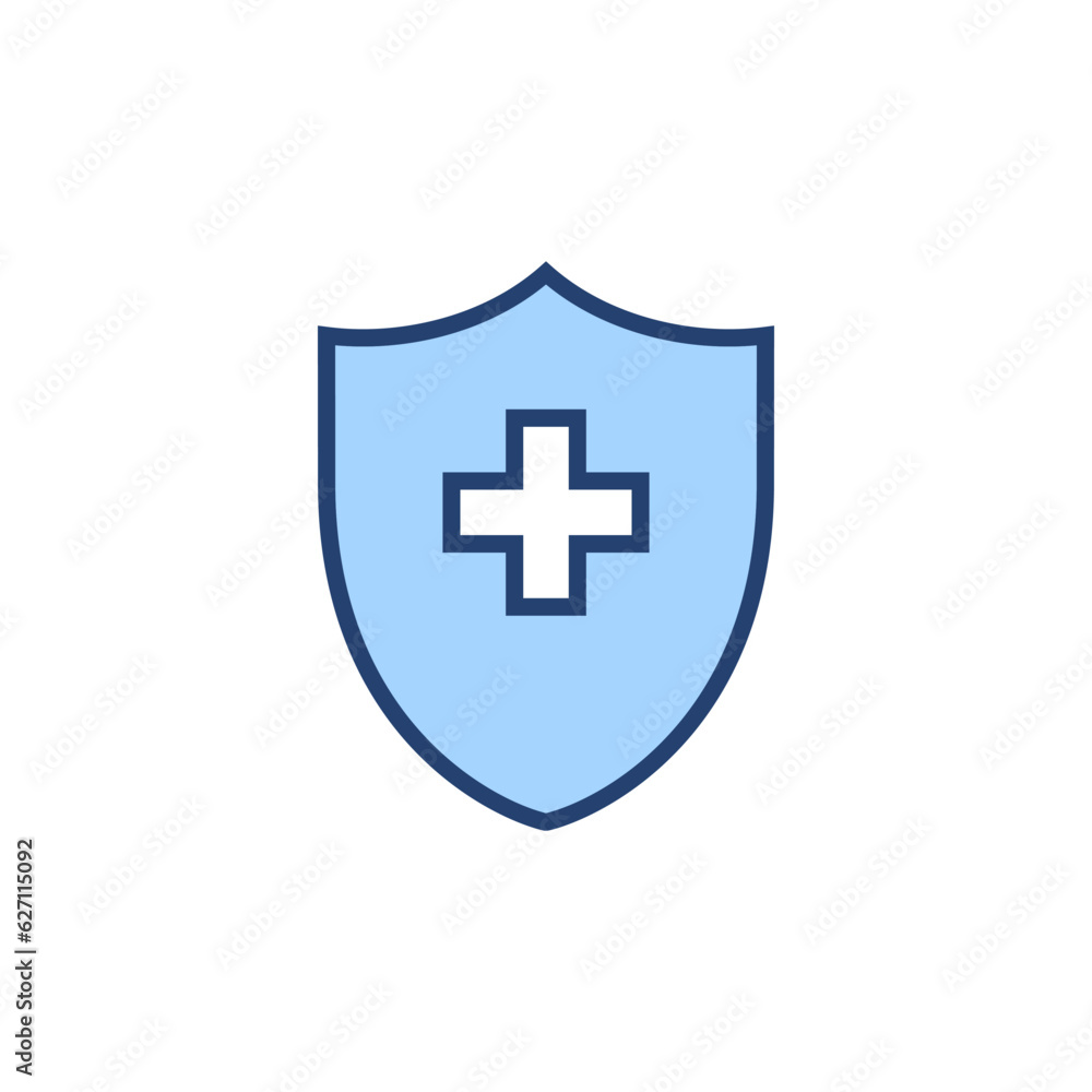 Health insurance icon vector. Insurance health document sign and symbol Health insurance icon vector. Insurance health document sign and symbol