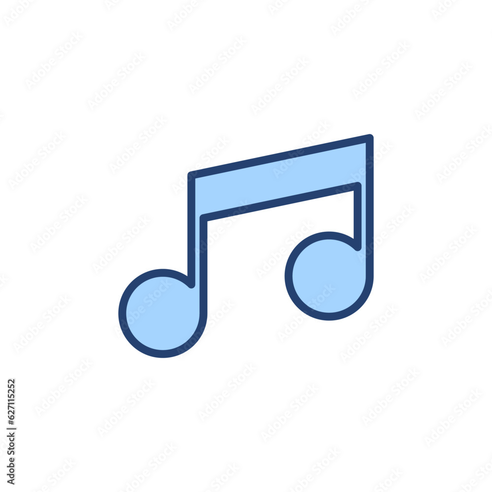 Music icon vector. note music sign and symbol Music icon vector. note music sign and symbol