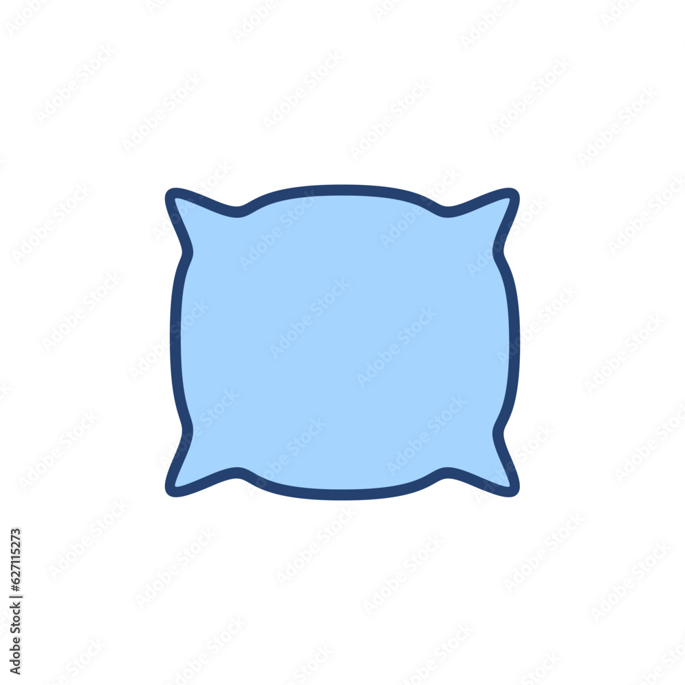 Pillow icon vector. Pillow sign and symbol. Comfortable fluffy pillow Pillow icon vector. Pillow sign and symbol. Comfortable fluffy pillow